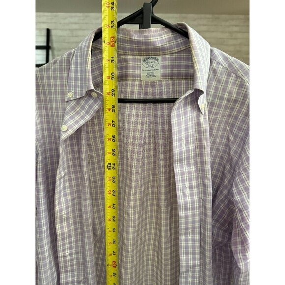 Brooks Brothers 346 Non Iron Striped Button Down Mens Dress Shirt Size 15.5 - Picture 4 of 5